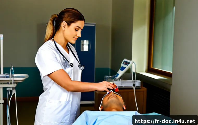 의료 실습에서 배운 것들 - Photorealistic French nursing student practicing blood pressure measurement on an adult simulation m...